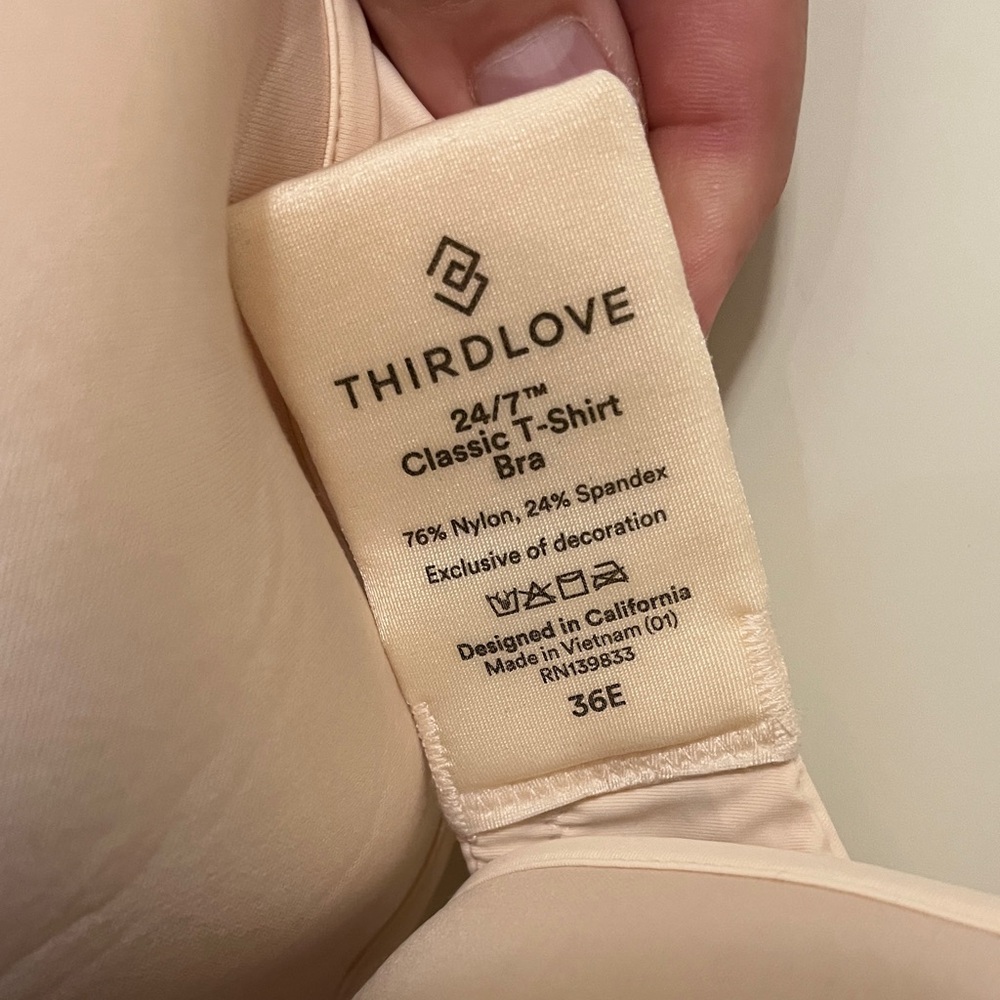 ThirdLove Women's Beige Size 36E 24/7 Classic T-shirt  Bra - Picture 3 of 4
